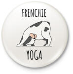 printfashion FRENCHIE YOGA - Kitűző, hűtőmágnes - Fehér (10445068)