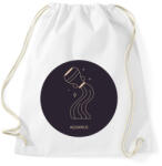 printfashion Aquarius - Vízöntő - Sportzsák, Tornazsák - Fehér (6259901)