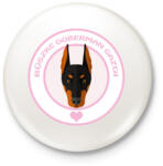 printfashion Büszke gazdi: Doberman - Kitűző, hűtőmágnes - Fehér (3082375)