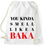 printfashion Smell like a BAKA - Sportzsák, Tornazsák - Fehér (7007541)
