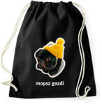 printfashion mopsz gazdi 4 - Sportzsák, Tornazsák - Fekete (10904645)
