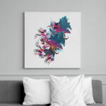 printfashion Absztrakt virág - Vászonkép - Fehér (6624407)