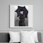 printfashion Wednesday anime - Vászonkép - Fehér (13035678)