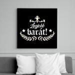 printfashion Legjobb barát - Vászonkép - Fekete (6642867)