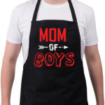 printfashion Mom of boys - Kötény - Fekete (4934149)
