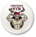printfashion Karácsony gyúrás - Christmas gym - Kitűző, hűtőmágnes - Fehér (5649689)