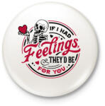 printfashion If I had feelings - Kitűző, hűtőmágnes - Fehér (15604714)