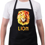 printfashion LION FACE - Kötény - Fekete (15521602)