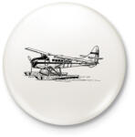 printfashion hydroplane airplane - Kitűző, hűtőmágnes - Fehér (3090557)
