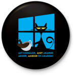 printfashion Azt csinálok, amit akarok / Akkor, amikor én akarom! - macskás - cicás Vicces póló minta - Kitűző, hűtőmágnes - Fekete (12011303)