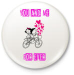 printfashion you and me - Kitűző, hűtőmágnes - Fehér (3081004)