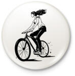 printfashion Bringás lány - Kitűző, hűtőmágnes - Fehér (13878789)