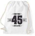 printfashion b-day-45-dark-lightgrey - Sportzsák, Tornazsák - Fehér (511797)