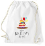 printfashion Boldog születésnapot! - Sportzsák, Tornazsák - Fehér (259177)