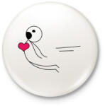 printfashion Mágneses vonzás - Férfi - Kitűző, hűtőmágnes - Fehér (6994610)