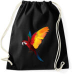 printfashion Papagáj - Sportzsák, Tornazsák - Fekete (4988476)