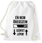 printfashion Én nem öregszem, Szintet lépek - Fekete - Sportzsák, Tornazsák - Fehér (1578865)