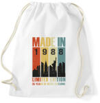 printfashion Made in 1988 - Sportzsák, Tornazsák - Fehér (12769120)