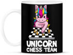 printfashion Unikornis sakk csapat - Bögre - Fekete (7332376)