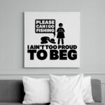 printfashion Kérlek, elmehetek pecázni. . . ? - Vászonkép - Fehér (6624177)