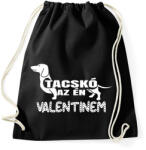 printfashion Tacsko a valentinom - Sportzsák, Tornazsák - Fekete (6081714)