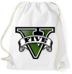 printfashion GTA V logo - Sportzsák, Tornazsák - Fehér (306928)