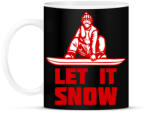 printfashion SNOWBOARD LET IT SNOW - Bögre - Fekete (10781106)