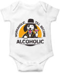 printfashion Workaholic - Alcoholic - Baba Body - Fehér (7448088)