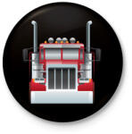 printfashion Camion - Kitűző, hűtőmágnes - Fekete (3094401)