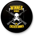 printfashion PUBG - WINNER WINNER CHICKEN DINNER - Kitűző, hűtőmágnes - Fekete (3094274)
