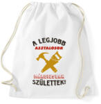 printfashion Asztalos szülinapja március színes - Sportzsák, Tornazsák - Fehér (5446764)