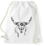 printfashion bull skull - Sportzsák, Tornazsák - Fehér (9007593)
