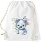 printfashion Koala növényekkel - Sportzsák, Tornazsák - Fehér (13923802)