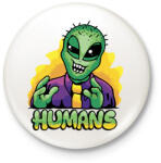 printfashion Űrlény mém - Kitűző, hűtőmágnes - Fehér (11861224)