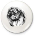 printfashion angol bulldog - Kitűző, hűtőmágnes - Fehér (5703304)