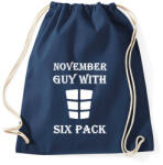 printfashion Novemberben született kockás hasú - Sportzsák, Tornazsák - Sötétkék (1390007)