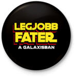 printfashion LEGJOBB FATER A GALAXISBAN - Kitűző, hűtőmágnes - Fekete (11564407)