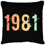 printfashion 1981 - Párnahuzat, Díszpárnahuzat - Fekete (11826948)