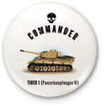 printfashion tiger1 - Kitűző, hűtőmágnes - Fehér (3079445)