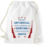 printfashion I just rather go hunting - Sportzsák, Tornazsák - Fehér (7492835)