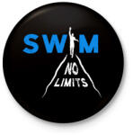printfashion Úszás - Kitűző, hűtőmágnes - Fekete (3098193)