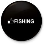 printfashion Horgász like - Kitűző, hűtőmágnes - Fekete (3092500)