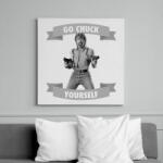 printfashion go chuck yourself - Vászonkép - Fehér (6633005)