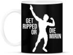 printfashion Get Ripped or Die Mirin - Zyzz - Bögre - Fekete (6357424)