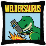 printfashion Weldersaurus - Párnahuzat, Díszpárnahuzat - Fekete (13730907)