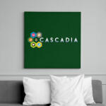 printfashion Cascadia - Vászonkép - Sötétzöld (15512712)