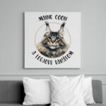 printfashion Maine Coon - Legjobb barát - Vászonkép - Fehér (7169987)