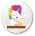 printfashion Laza este - Kitűző, hűtőmágnes - Fehér (3075611)