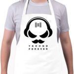 printfashion Techno forever - DJ - Kötény - Fehér (6581343)