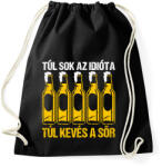 printfashion Túl kevés sör - Sportzsák, Tornazsák - Fekete (7690044)